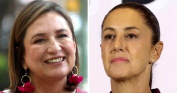 Xóchitl Gálvez (à esquerda na imagem), que lidera coalizão de oposição, enfrentará a ex-prefeita da Cidade do México Claudia Sheinbaum (à direita na imagem) — Foto: Getty Images/ Reuters via BBC
