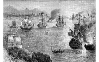 A frota naval do Reino Unido era fundamental para a defesa dos interesses dos EUA no século XIX Foto: Getty Images / BBC News Brasil