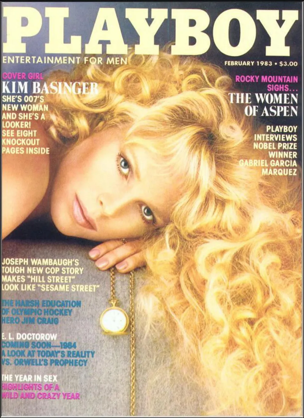 Kim Basinger na Playboy americana, em fevereiro de 1983 — Foto: Reprodução