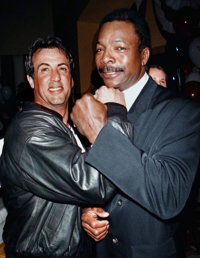 Silvester Stallone e Carl Weathers em foto de arquivo — Foto: Reuters