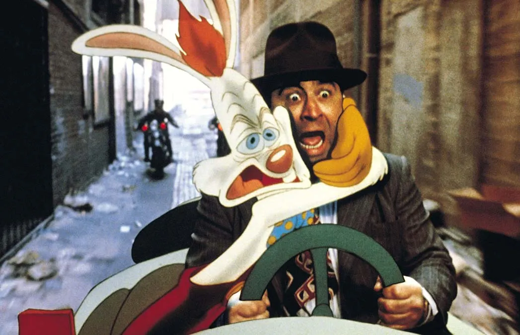 Bob Hoskins em 'Uma Cilada para Roger Rabbit', de 1988, BUENA VISTA/CORTESIA COLEÇÃO EVERETT