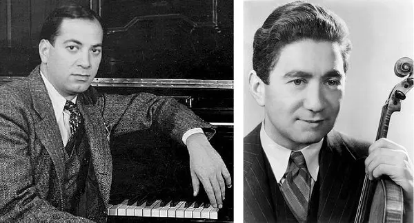 Leonard Shure, à esquerda, e Henri Temianka gravaram as 10 sonatas de Beethoven para violino e piano em 1946. Agora essas apresentações estão disponíveis em CD.