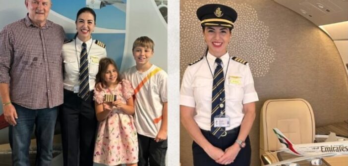 Karina Buchalla Lutkus realizou seu voo final de cheque e se tornou a primeira brasileira comandante do maior modelo avião comercial de passageiros do mundo, o Airbus A380.