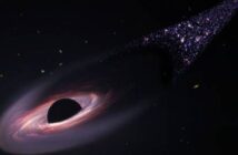 Segundo os pesquisadores, o cenário mais provável envolve uma fusão entre dois buracos negros supermassivos, um evento esperado quando galáxias colidem e se unem. (NASA, ESA, Leah Hustak/STScI)/Reprodução)