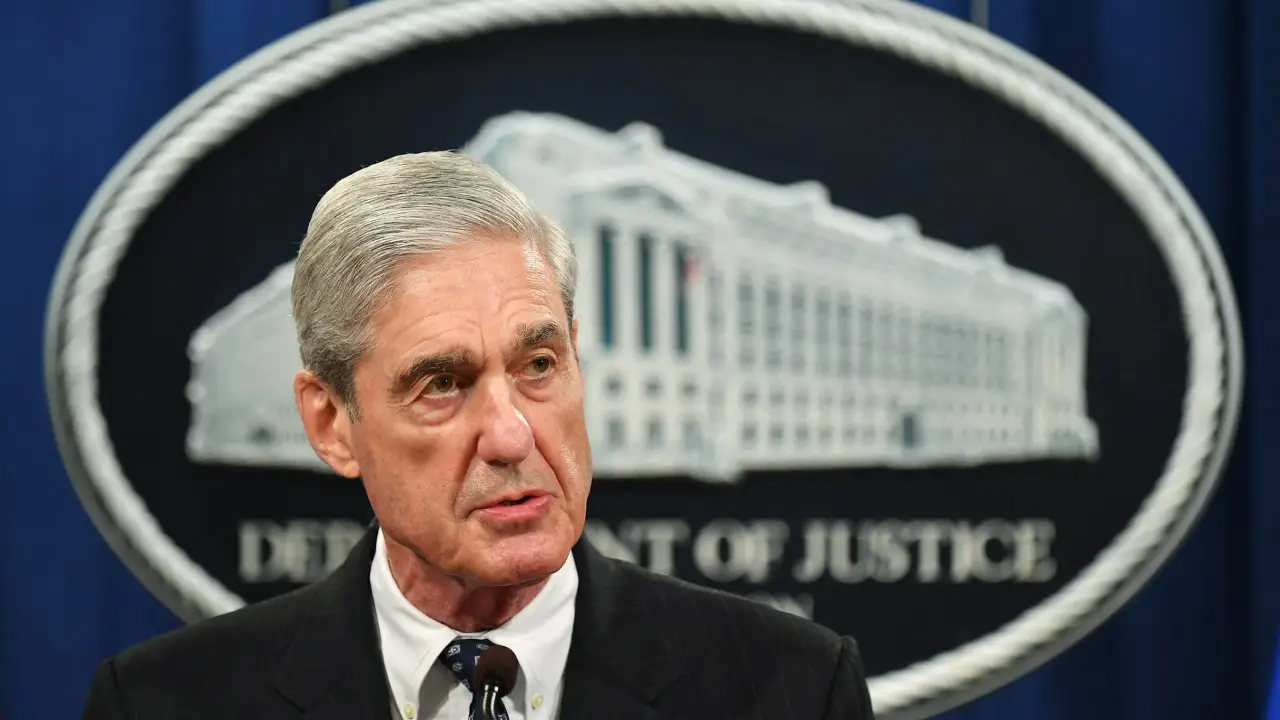 O procurador especial Robert Mueller discursa sobre a investigação da interferência russa nas eleições presidenciais de 2016, no Departamento de Justiça dos EUA, em Washington, DC, em 29 de maio de 2019 (Crédito da fotografia: cortesia MANDEL NGAN/AFP/ TODOS OS DIREITOS RESERVADOS)