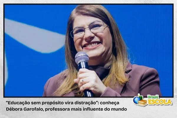 A professora paulista Débora Garofalo foi eleita a educadora mais influente do mundo em 2026. Crédito da Imagem: Foto - Aline Ramos